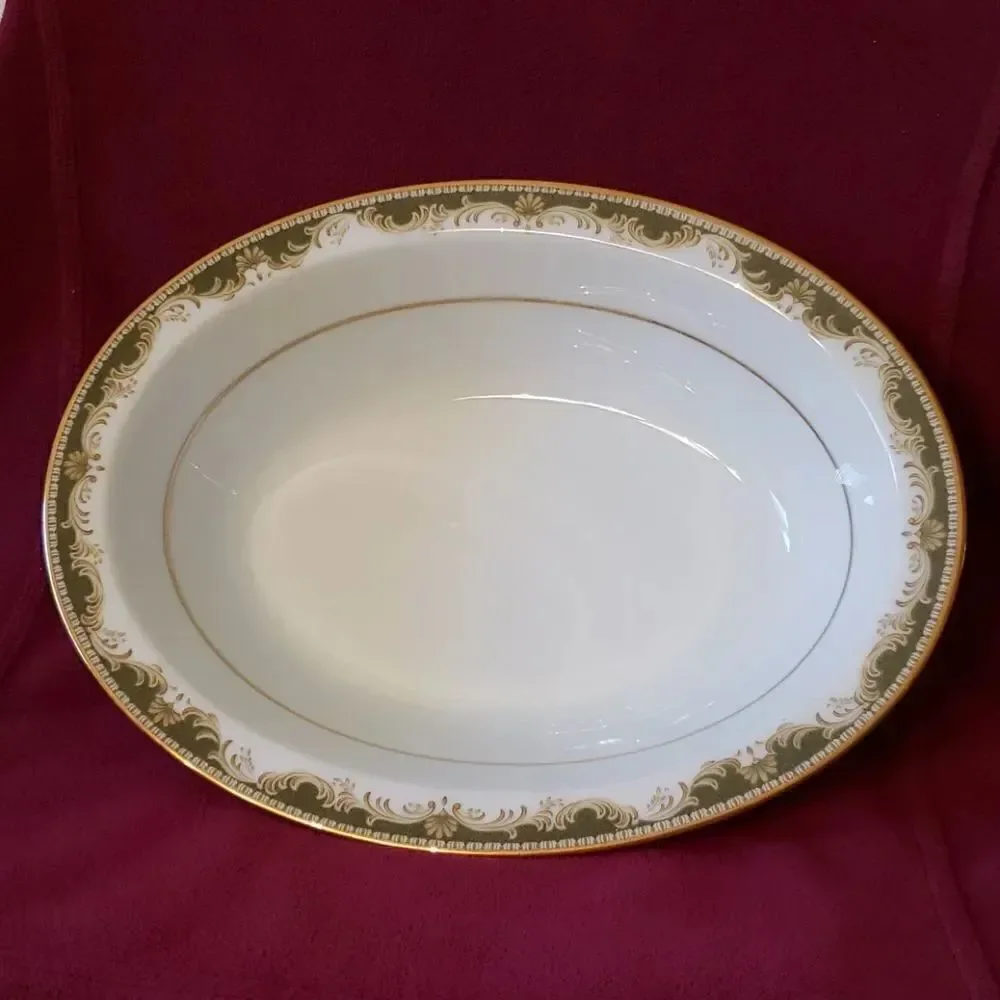 Vintage Noritake Porcelain Oval Serving Dish Bowl